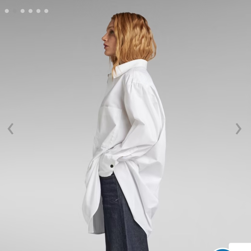 G*Star Oversized Boyfriend Shirt • Size XS • White • NWOT